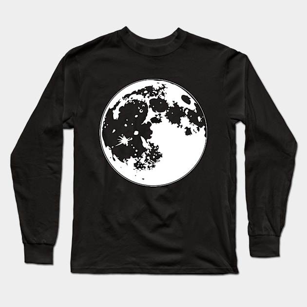 full moon Long Sleeve T-Shirt by ElectricPeacock